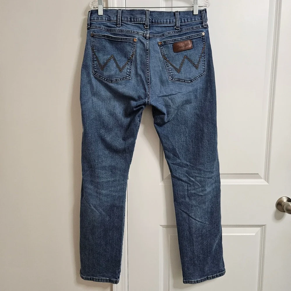 Wrangler Jeans Mens 33x32 Blue Retro Slim Straight‎ Leg Stretch Denim 112335418